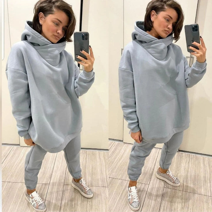 Damen Oversized Hoodie- und Jogginghose Set Drune