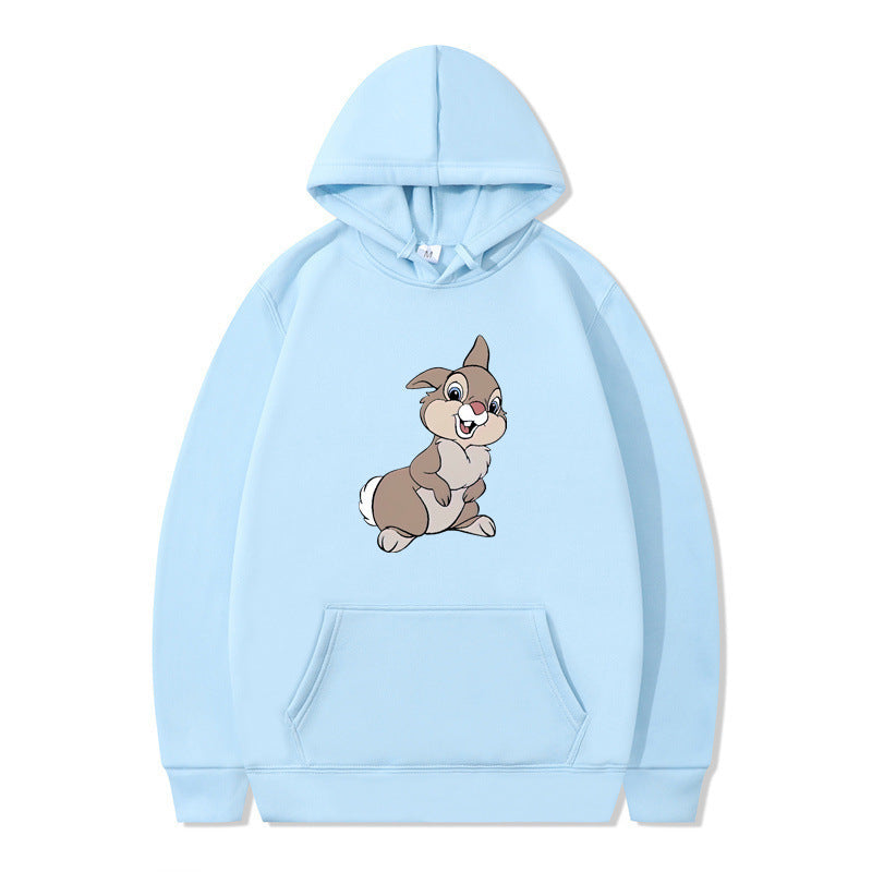 Damen Kapuzenpullover mit niedlichem Hasen-Design und bequemen Kängurutaschen Drune