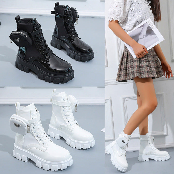 Damen High-Top Stiefel mit robustem Sohlendesign und praktischem Reißverschluss Drune