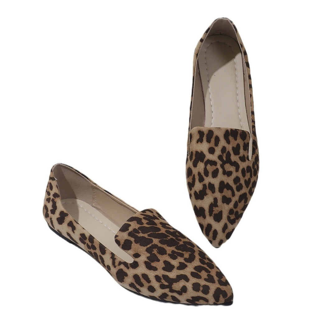 Damen Elegante Mokassin-Schuh mit modernen Leopardenmuster Drune