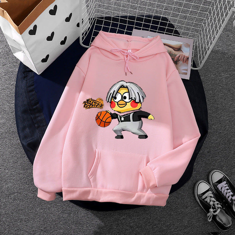 Damen Hoodie mit kreativem Basketball-Motiv Drune