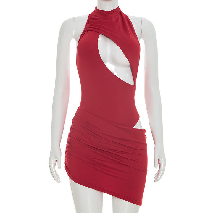 Damen Minikleid mit gewagtem Cut-Out und Wickeldesign Drune
