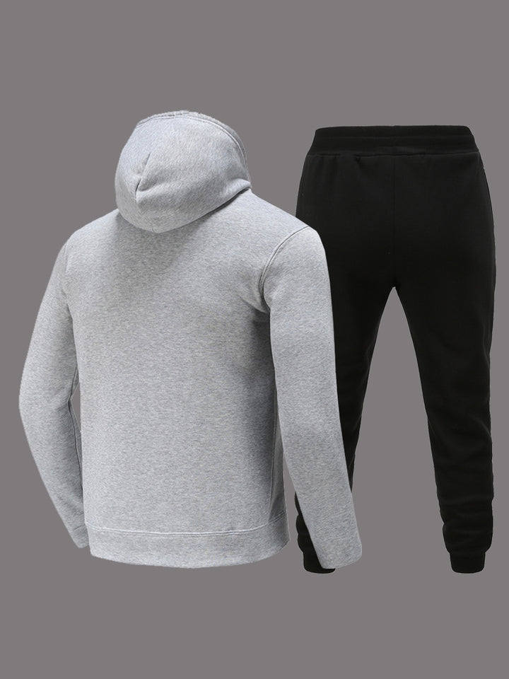 Damen Kapuzenpullover und Jogginghose Set mit kreativem Druckdesign Drune