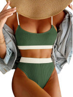 Damen Bikini-Set mit hochwertigem Strukturdesign und verstellbaren Trägern Drune