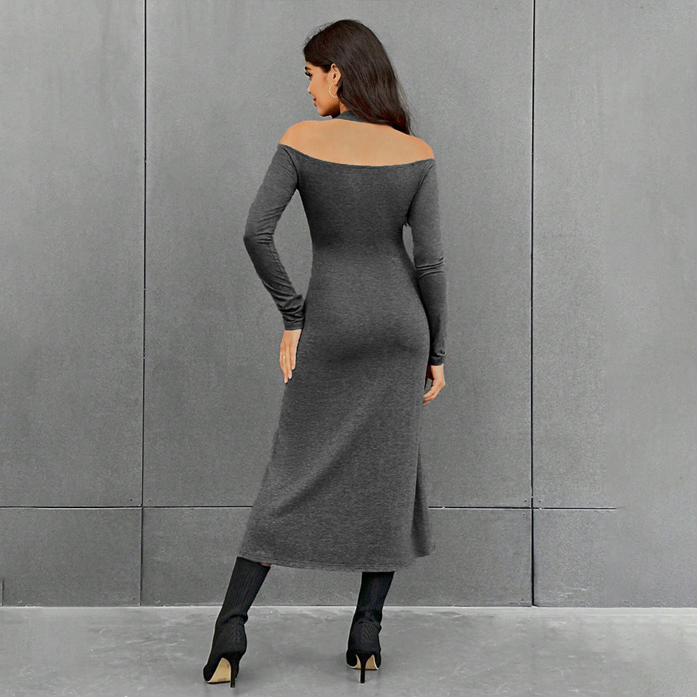 Damen Maxikleid mit schickem Schnitt und eleganten Cut-Out-Details Drune