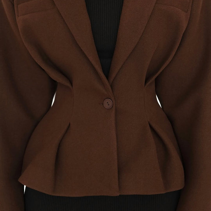 Damen taillierte Blazerjacke mit stylishen Taschen Drune