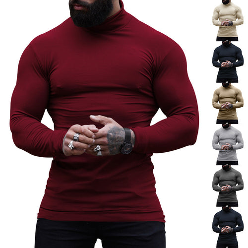 Herren stylischer Rollkragenpullover aus weichem, elastischem Material Drune