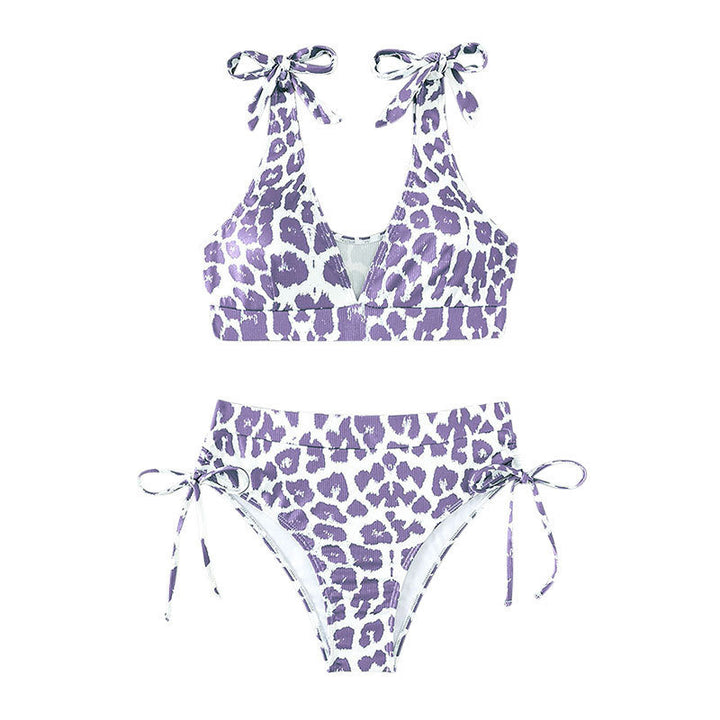 Damen Bikini-Set mit verstellbaren Trägern und hohem Bund Drune