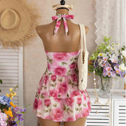 Damen Sommerkleid mit floralem Design Drune