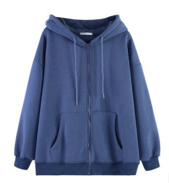 Damen Cozy Übergroße Zip-Up Hoodie Drune