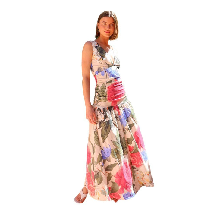 Damen Maxikleid mit floralem Muster Drune