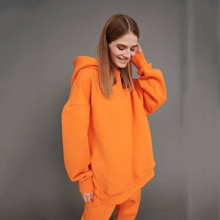 Damen nan oversized Kapuzen-Loungewear-Set mit extragroßer Kapuze und taillierter Jogginghose Drune