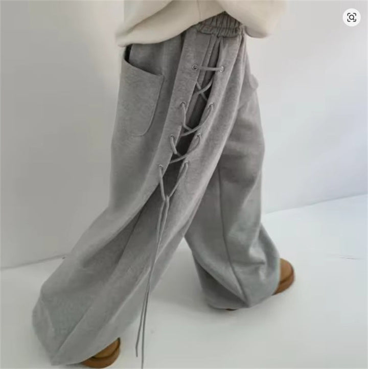 Damen lässige und modische Sweatpants mit Schnürung Drune