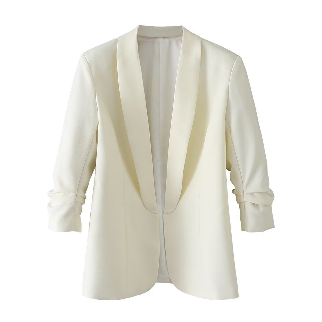 Damen Oversize Blazer ohne Verschluss Drune