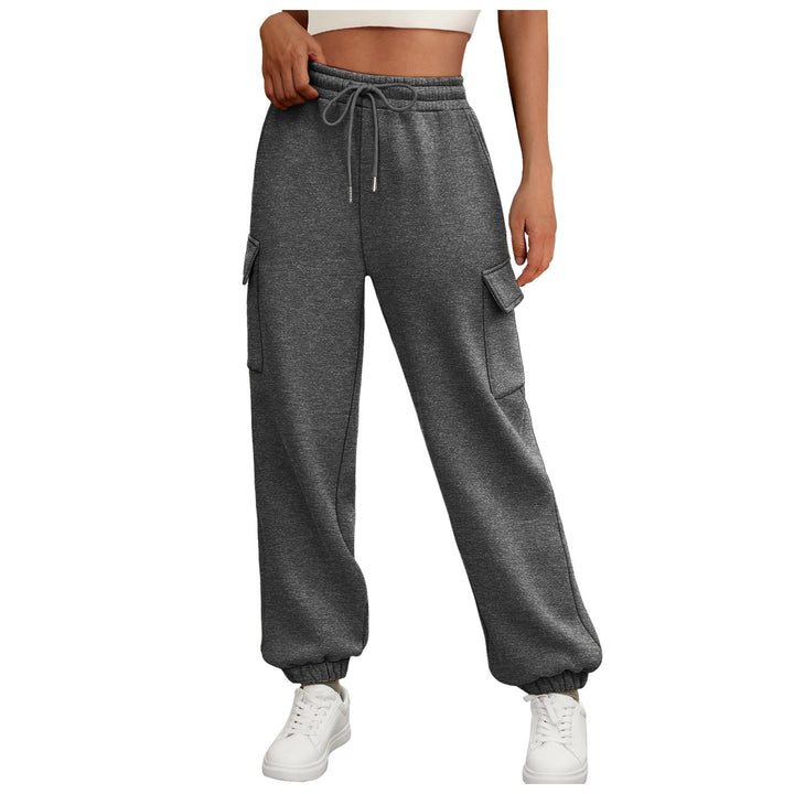 Damen nan weite Cargo-Jogginghose mit elastischem Bund und Tunnelzug Drune