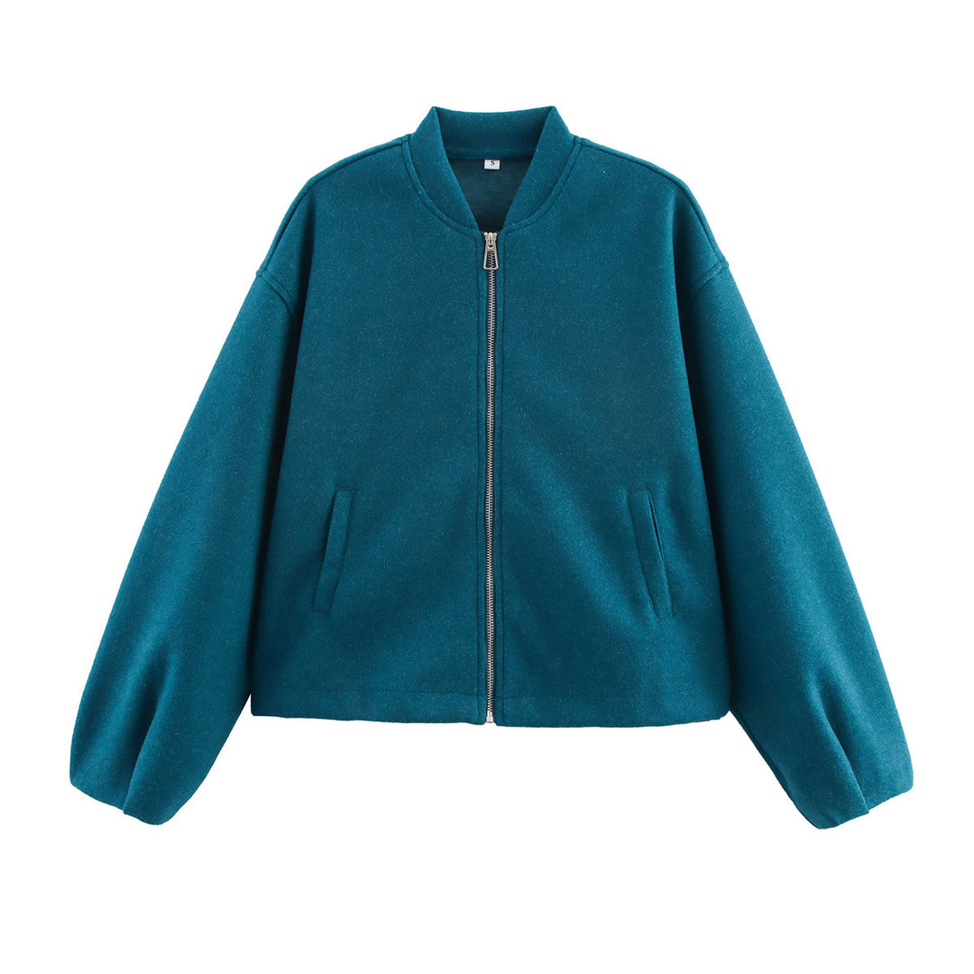 Damen lässige Steppjacke mit modernem Reißverschluss und praktischen Taschen Drune
