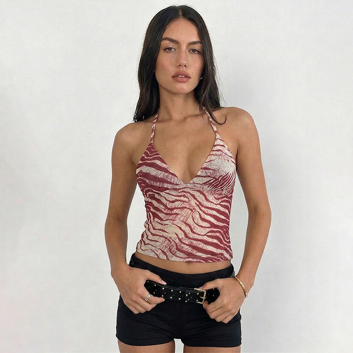 Damen tierisches print Top Drune