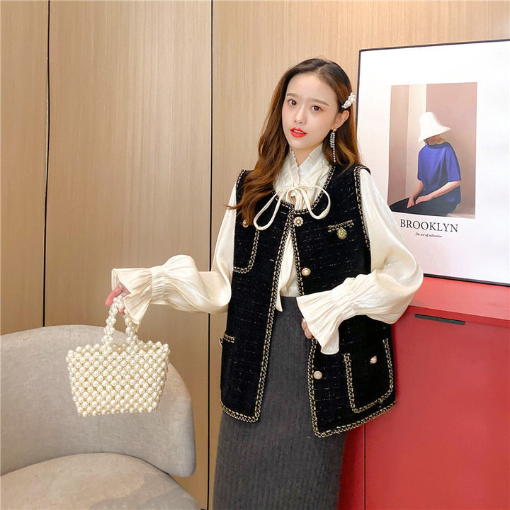 Damen eleganter Strickjacke mit dekorativen Knöpfen und stylischem Design Drune