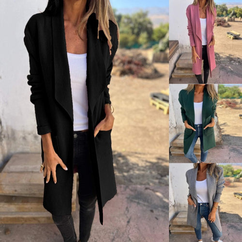 Damen Oversized Wickeljacke mit strukturiertem Design und eleganten Details Drune
