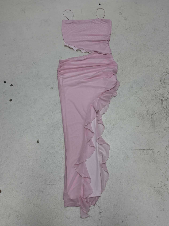 Damen Maxi-Rock mit asymmetrischem Schnitt und zarten Rüschendetails Drune