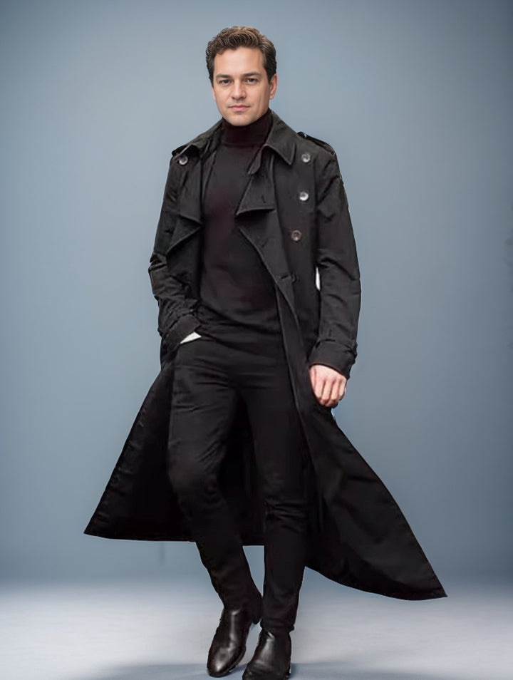 Herren Langer Trenchcoat Drune