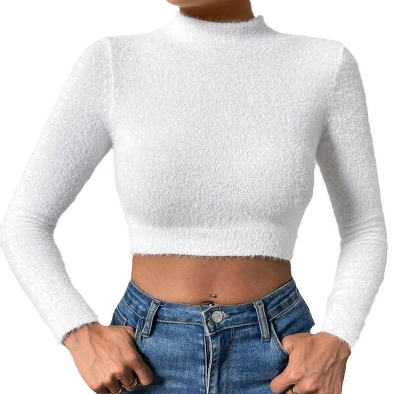 Damen Kurzarm Pullover Drune