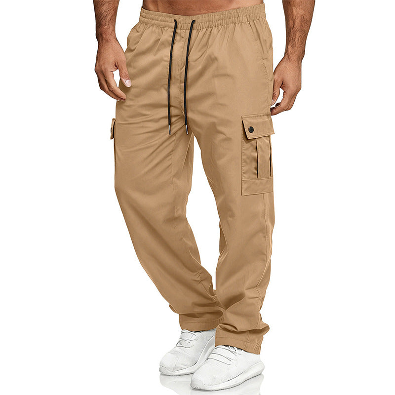 Herren nan lockere Cargo-Hose mit elastischem Bund und Kordelzug Drune