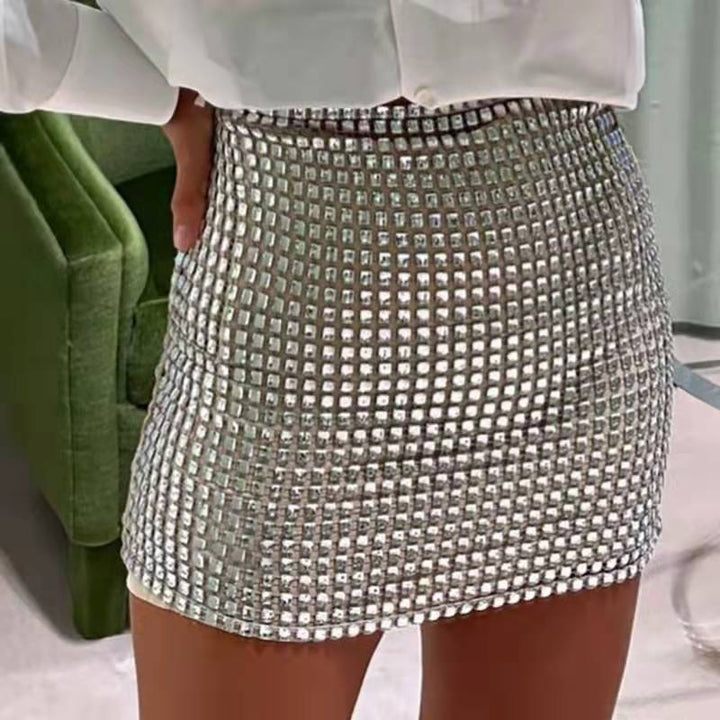 Damen Glitzernder Paillettenrock Drune