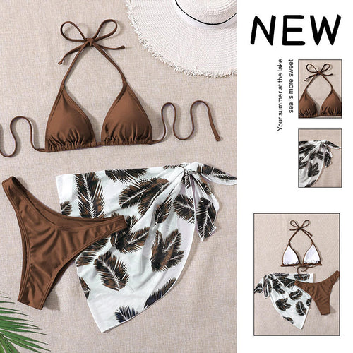 Damen Triangel-Bikini-Set mit stylischem Wickeltuch Drune