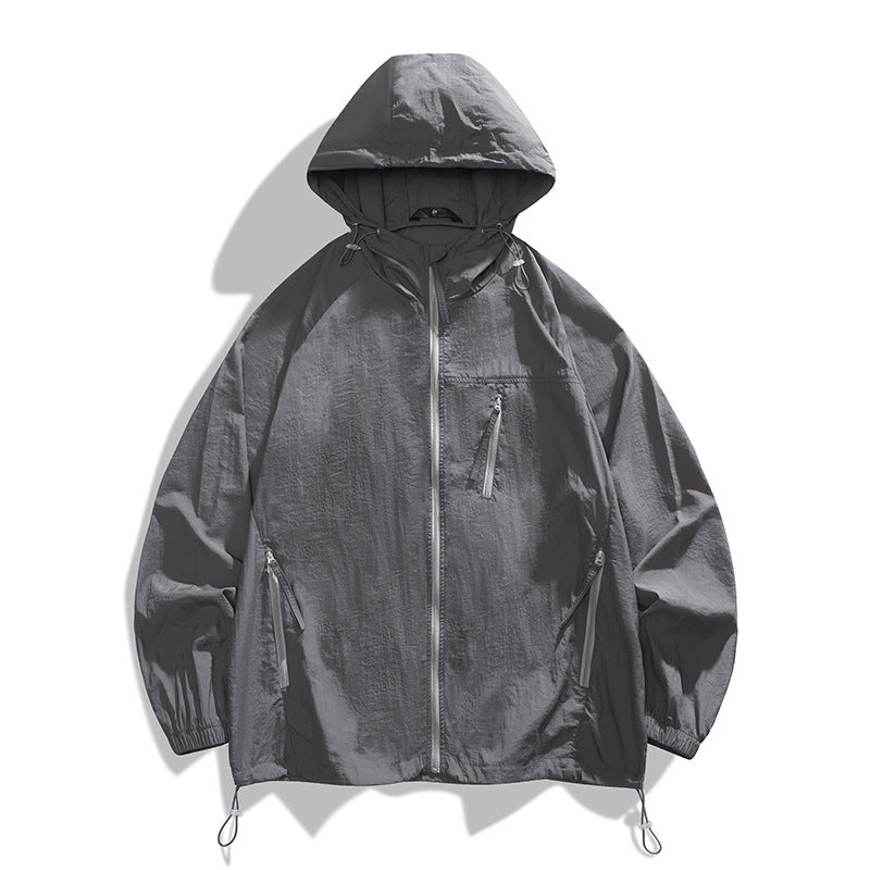 Herren leichtgewichtige Windjacke mit praktischen Taschen und atmungsaktiven Eigenschaften Drune