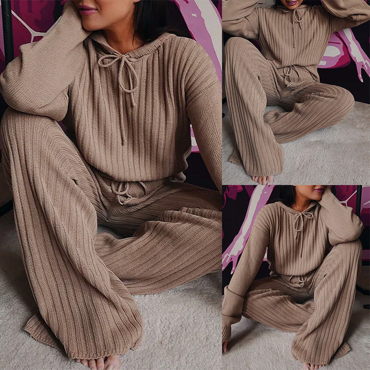 Damen Freizeitanzug mit feinem Rippdesign und lässigem Schnitt Drune