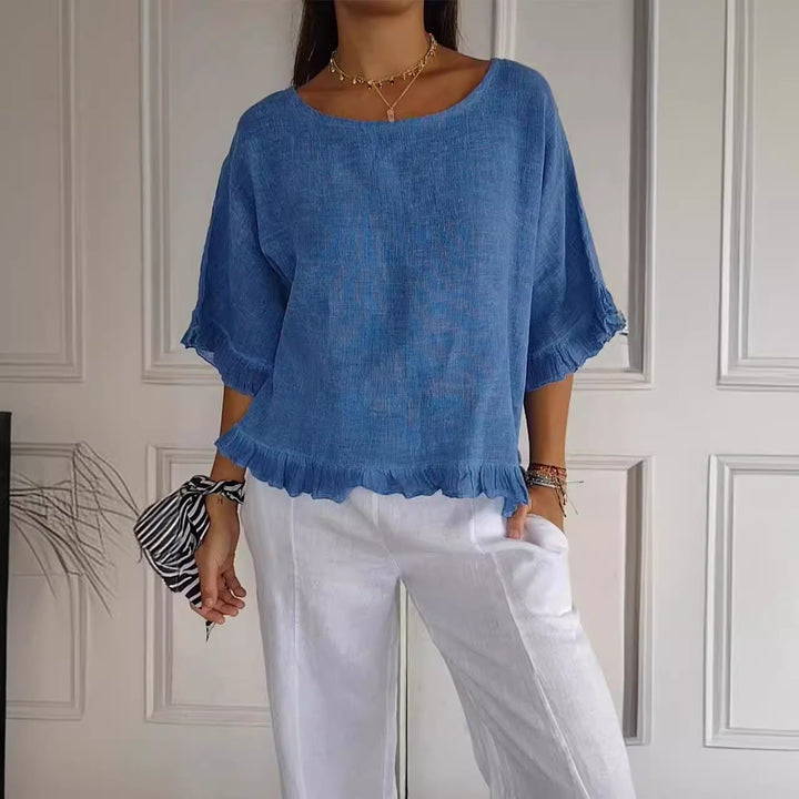 Damen Casual Oversize Shirt Drune