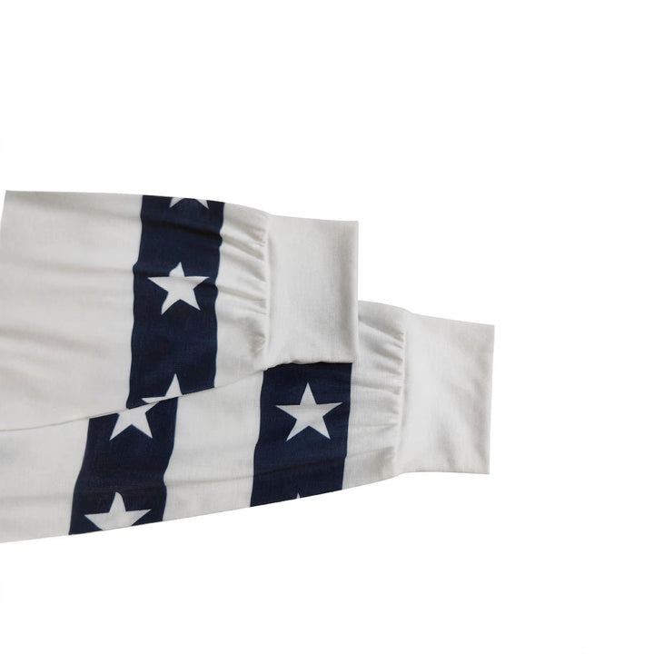 Damen Sweatshirt mit amerikanischem Flaggenmotiv und Sternen Drune