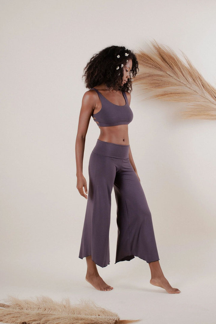 Damen Weite Jersey-Hose mit seitlichen Taschen und elastischem Bund Drune