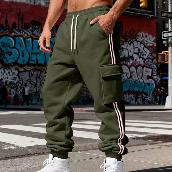 Herren nan Cargojogginghose mit Kordelzug, seitlichen Cargotaschen und elastischen Bündchen Drune