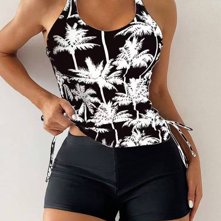 Damen Tankini-Set mit floralem Design und verstellbaren Trägern Drune