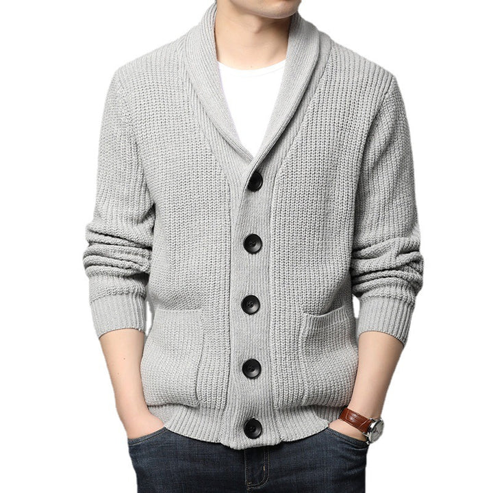 Herren Strickjacke mit Schalkragen und praktischen Taschen Drune