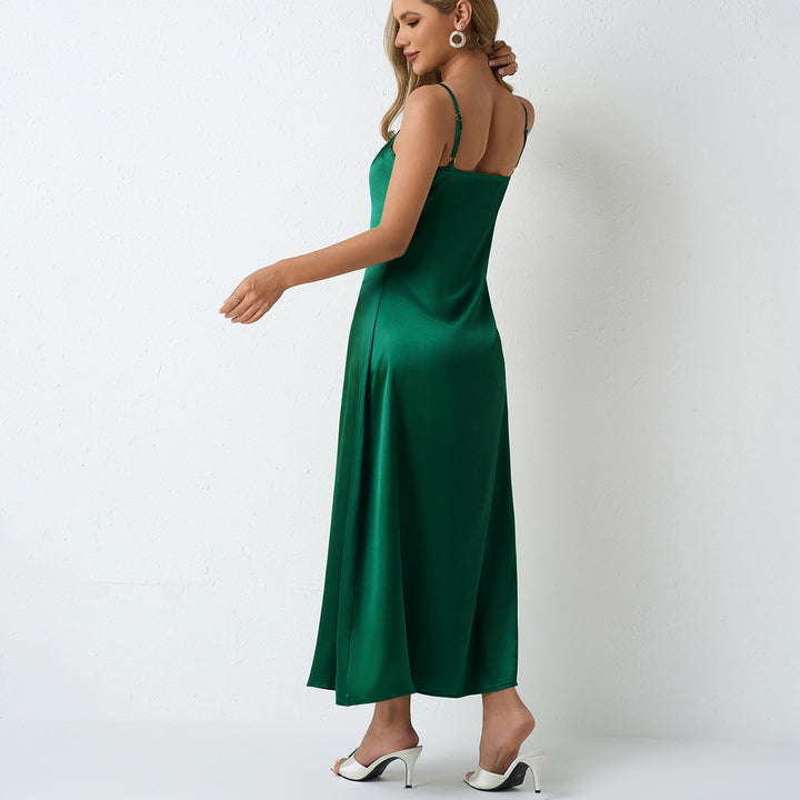 Damen Elegantes Maxikleid mit schicker Neckholder-Optik Drune