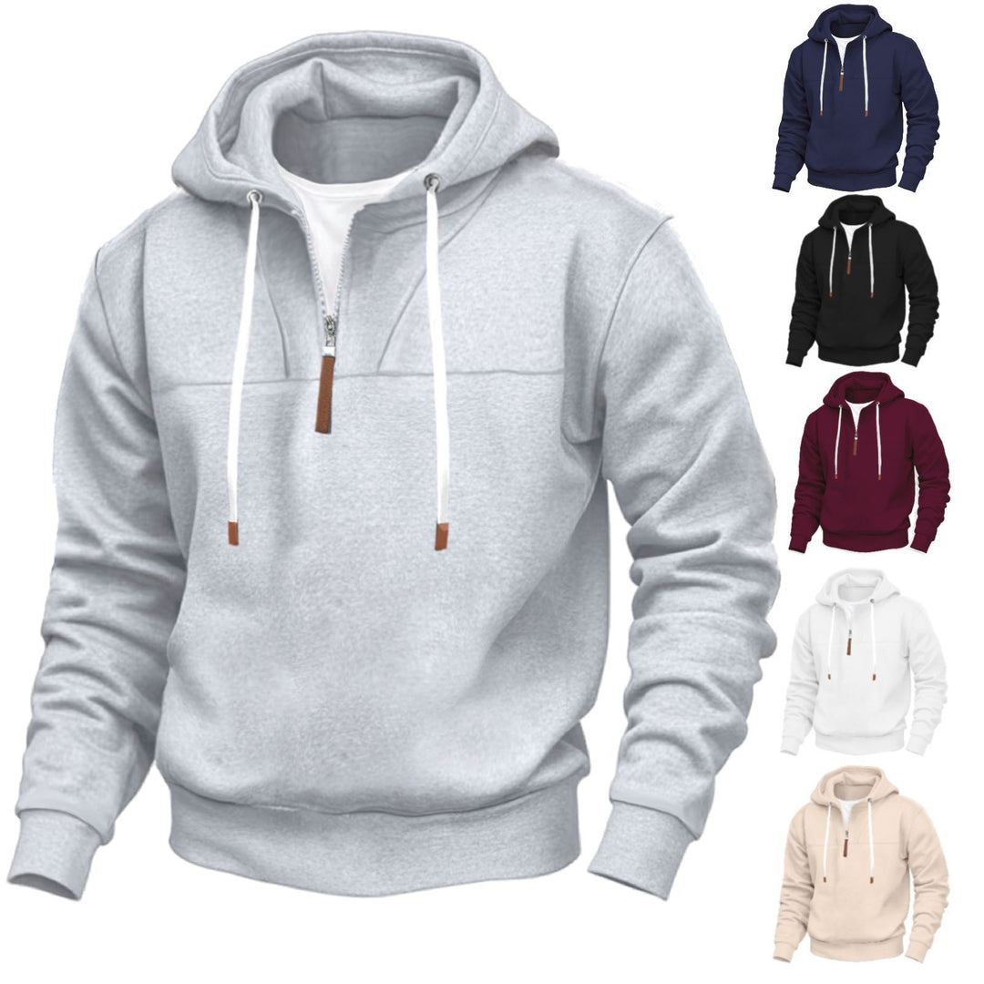 Herren Kapuzenpullover mit halbem Reißverschluss und hochwertigen Materialien Drune
