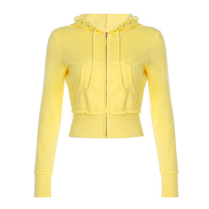 Damen nan taillierte Jersey-Flared-Loungehose mit Bindeband, hohem Komfortbund und seitlichen Eingrifftaschen Drune