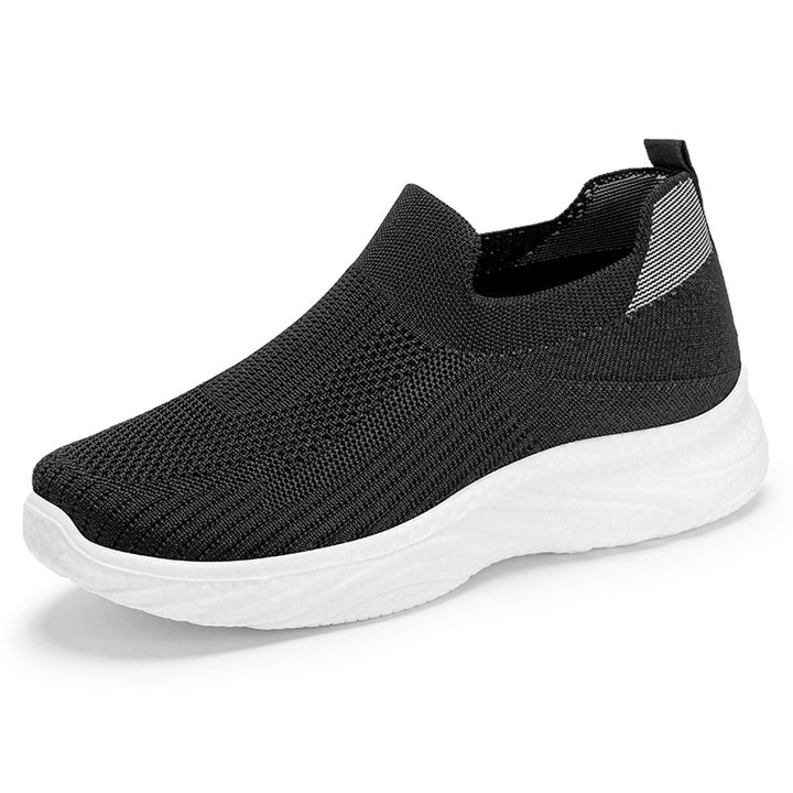 Damen nan nahtloser Strick-Slip-On Komfortwalker mit sockenähnlichem Schaft, reaktiver Memory-Fußbett-Einlage und flexibler EVA-Leichtsohle Drune