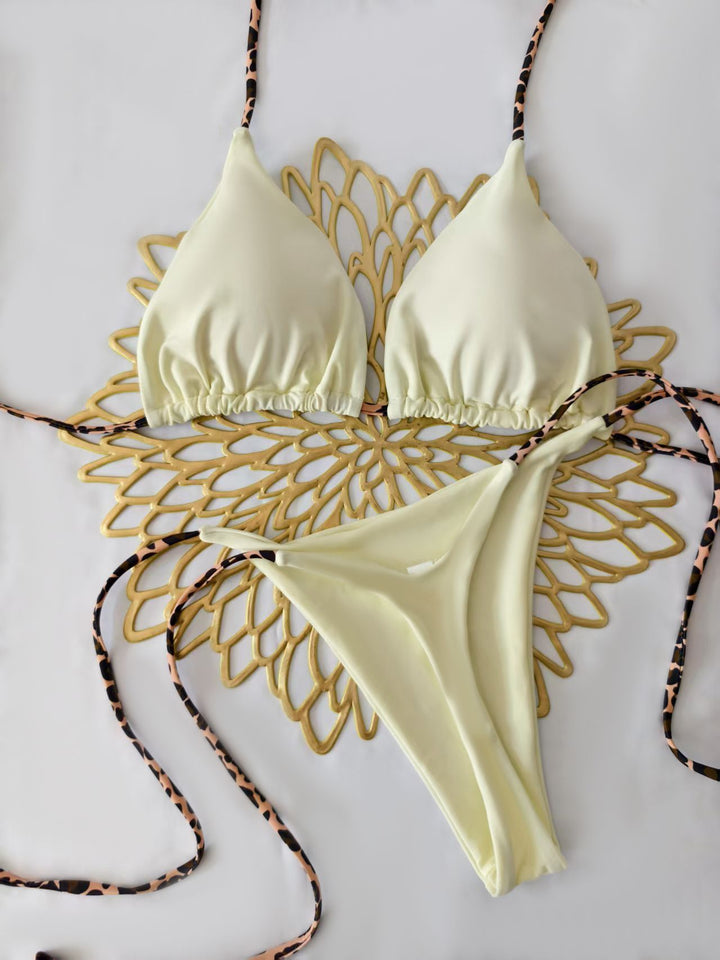 Damen Bikini-Set mit trendigem Animal-Print und modischem Schleifen-Detail Drune