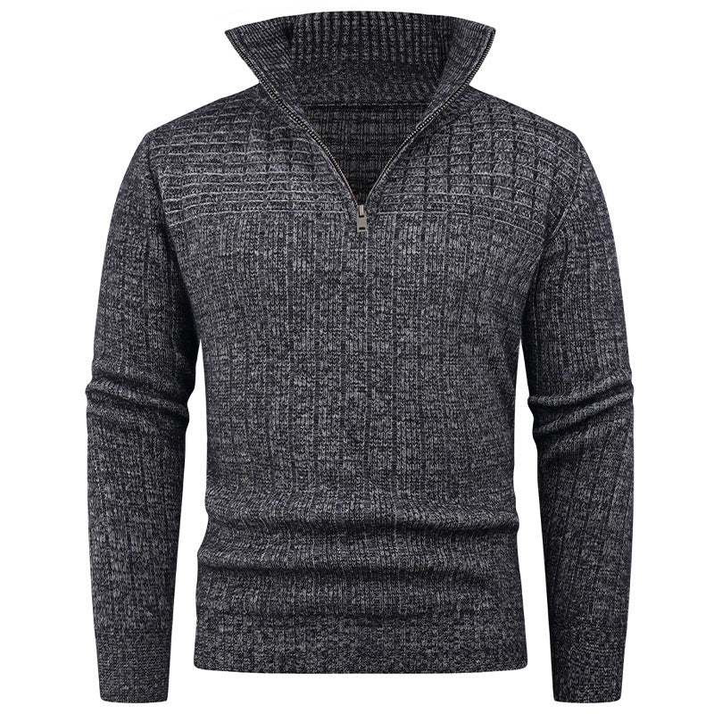 Herren eleganter Rollkragenpullover mit modernem Zopfdesign Drune