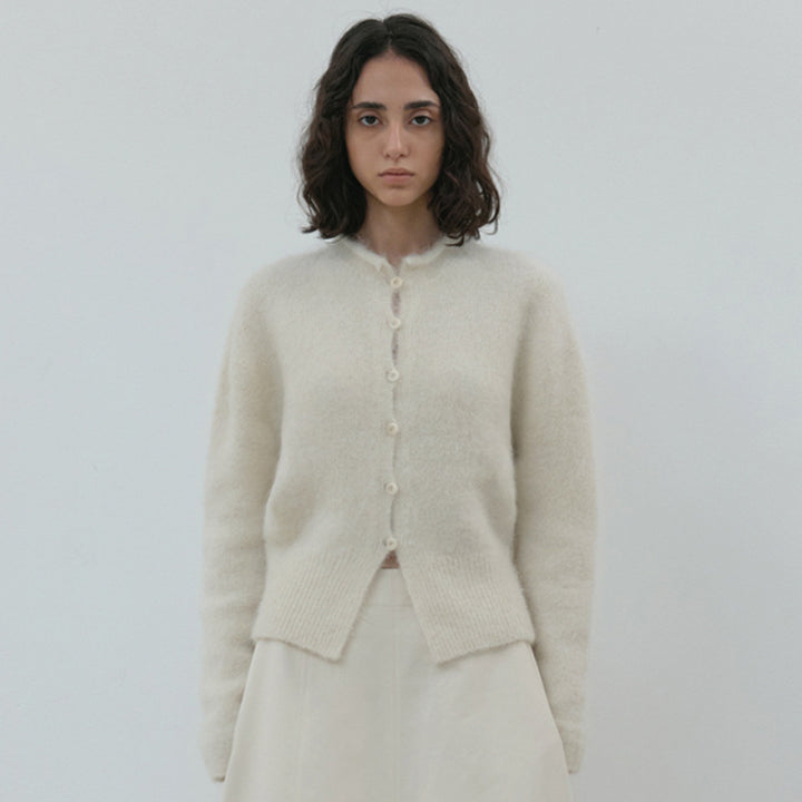 Damen eleganter und warmer Strickcardigan mit Knopfleiste Drune