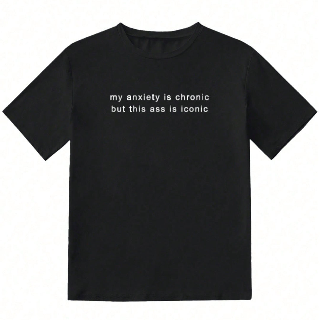 Damen T-Shirt mit kreativem Statement und lässigem Schnitt Drune