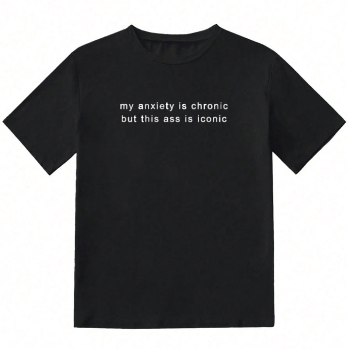 Damen T-Shirt mit kreativem Statement und lässigem Schnitt Drune
