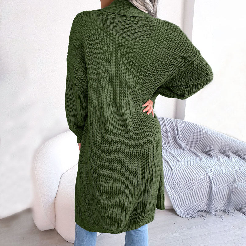 Drune | Einfarbige Strickjacke Für Elegante Outfits