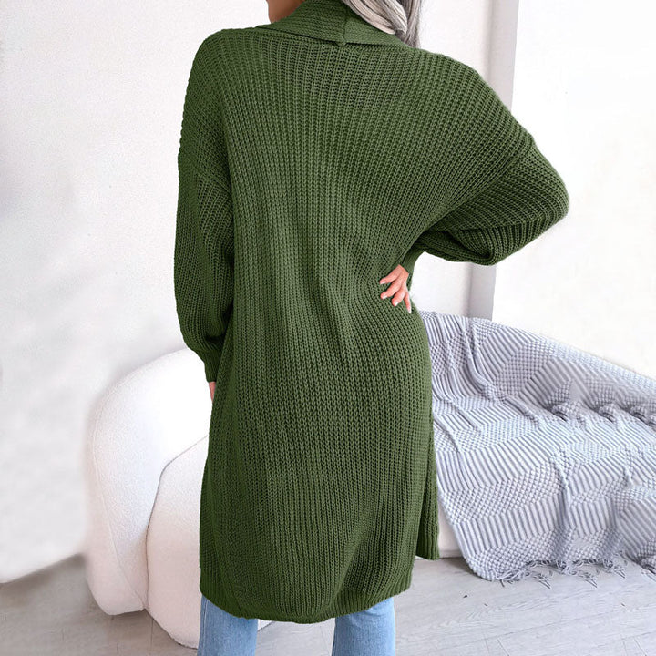 Drune | Einfarbige Strickjacke Für Elegante Outfits