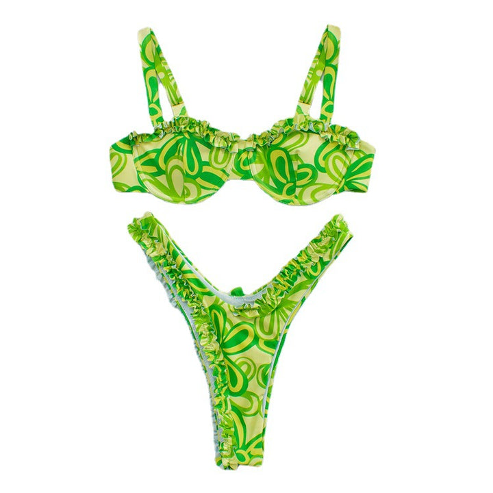 Damen Raffinierter Rüschen-Bikini Drune