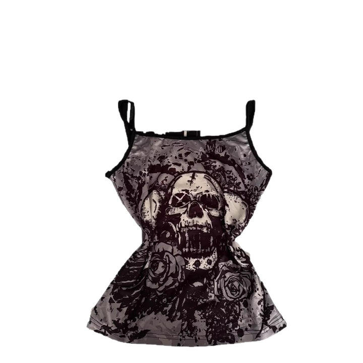Damen lässiges Tank-Top mit Schädel-Design Drune